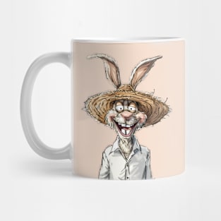 Easter Bunny Straw Hat Mug